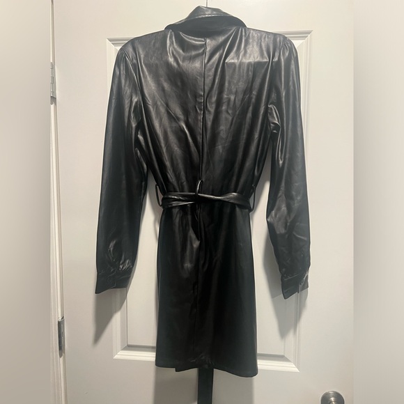 Crystal Doll Black Leather Dress - Picture 2 of 3